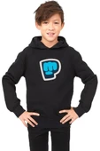 PiewDiePie Active Siyah Çocuk 3ip Kapşonlu thumbnail 1