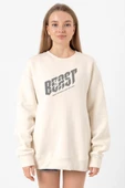 Mr Beast Make The World Ekru Kadın 2ip Sweatshirt thumbnail 1