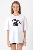 Mr Beast Kanji Beyaz Kadın Oversize Tshirt thumbnail 1