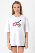 Mr Beast Dollar Bill Beyaz Kadın Oversize Tshirt thumbnail 1