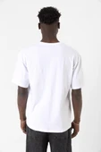 Mr Beast Half Face Beyaz Erkek Oversize Tshirt thumbnail 7