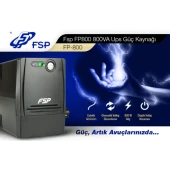 FSP FP800 800VA Line Interactive UPS 1x9A Akü thumbnail 1