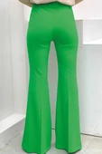 Bel Fermuarlı İspanyolpaça Pantolon 0231 Yeşil thumbnail 2