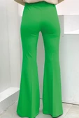 Bel Fermuarlı İspanyolpaça Pantolon 0231 Yeşil thumbnail 4