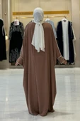 Fermuarlı Yarasakol Ferace 6002 Vizon thumbnail 9