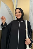 Fermuarlı Yarasakol Ferace 6002 Siyah thumbnail 9