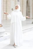 Şallı Namaz Elbisesi 3857 Ekru thumbnail 3