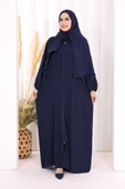 Şallı Namaz Elbisesi 3857 Lacivert thumbnail 1