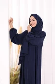 Şallı Namaz Elbisesi 3857 Lacivert thumbnail 5
