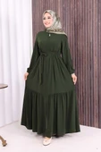 Fermuarlı Ferace 6001 Haki thumbnail 1