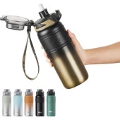 Tkk Çelik Termos Matara 500ML Golden thumbnail 2
