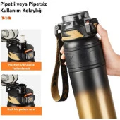 Tkk Çelik Termos Matara 500ML Golden thumbnail 5