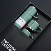 Periboia Paslanmaz Çelik Bardaklı Termos Seti 500 ML thumbnail 2