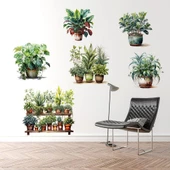 Periboia Tropikal Bitkiler Duvar Stickerı Model C thumbnail 1