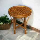 Bambu Yuvarlak Sehpa 50 cm (CAMSIZ) thumbnail 2
