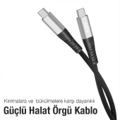 Zhltools 240W Type-C to Type-C Hızlı Şarj ve Data Kablosu thumbnail 3