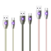 LinkTech K484 Micro USB Yassı Işıklı 1.2mt Şarj ve Data Kablosu thumbnail 1