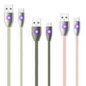 LinkTech K486 Type-C Led Işıklı 1.2mt Yassı Şarj ve Data Kablosu thumbnail 1
