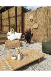 Hasır Evi 1,50 Metre x 3 Metre Bambu Kamış Hasır thumbnail 1