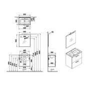 VitrA Mia Antrasit 60cm Banyo Dolabı Set thumbnail 2