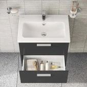 VitrA Mia Antrasit 60cm Banyo Dolabı Set thumbnail 4