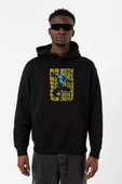 Blue Beetle Lettern Siyah Erkek 3ip Kapşonlu Sweatshirt thumbnail 1