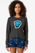 PiewDiePie Active Füme Ekstra Uzunkol Sweatshirt thumbnail 1