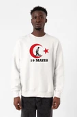 19 Mayıs Ata Beyaz Erkek 2ip Sweatshirt thumbnail 1
