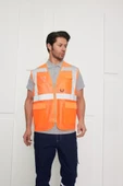 Orange Safety İkaz Yeleği Mühendis Tipi Reflektörlü thumbnail 9
