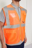 Orange Safety İkaz Yeleği Mühendis Tipi Reflektörlü thumbnail 5