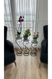 Modern Style Home 3 lü Saksılık Çiçeklik thumbnail 6