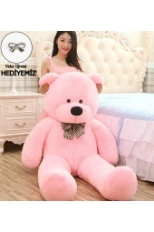 Pembe Büyük Papyonlu Ayıcık 140 Cm thumbnail 1