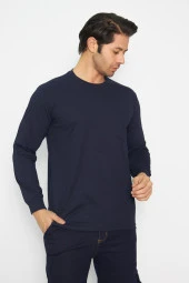 Uzun Kol Sıfır Yaka Sweatshirt thumbnail 3