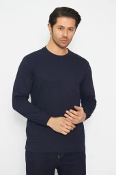 Uzun Kol Sıfır Yaka Sweatshirt thumbnail 4