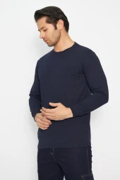 Uzun Kol Sıfır Yaka Sweatshirt thumbnail 5