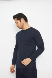 Uzun Kol Sıfır Yaka Sweatshirt thumbnail 10