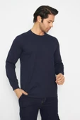 Uzun Kol Sıfır Yaka Sweatshirt thumbnail 3