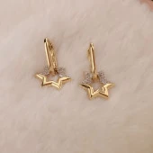 14k Altın Star Light Sallantılı Küpe thumbnail 1