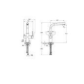 Artema Split A42144 Dual-flow Eviye Mutfak Bataryası, Krom thumbnail 2