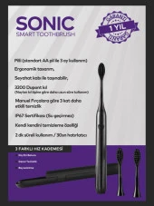 Sonic Smart Pilli Diş Fırçası Siyah thumbnail 3