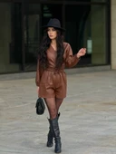 ZARA MODEL ŞARDONLU DERİ TULUM BELİ KUŞAKLI thumbnail 2