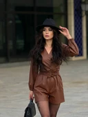 ZARA MODEL ŞARDONLU DERİ TULUM BELİ KUŞAKLI thumbnail 4