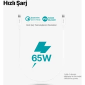 Ttec 2DK47B USB-C - USB-C 30cm 65W PD/QC Hızlı Şarj/Data Kablosu Beyaz thumbnail 2