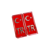 Türk Bayrağı Plaka Sticker 2 Adet thumbnail 1