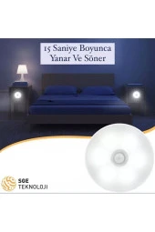 Moonshop Hareket Sensörlü Usb Şarjlı Gün Işığı & Lamba Ampül. thumbnail 5