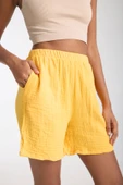 Kadın Çift Kat Müslin Şort Cepli Model thumbnail 5