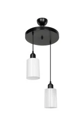 Modelight Aksel 2'li Avize Opal Optik Camlı Siyah thumbnail 3