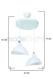 Modelight 2Lİ AVİZE OPAL thumbnail 1