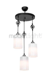 Modelight Ceylin 3lü Siyah Optik Opal Camlı Avize thumbnail 3
