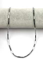 Hematit Dizi 2 x 8 mm Boru Kesim thumbnail 2